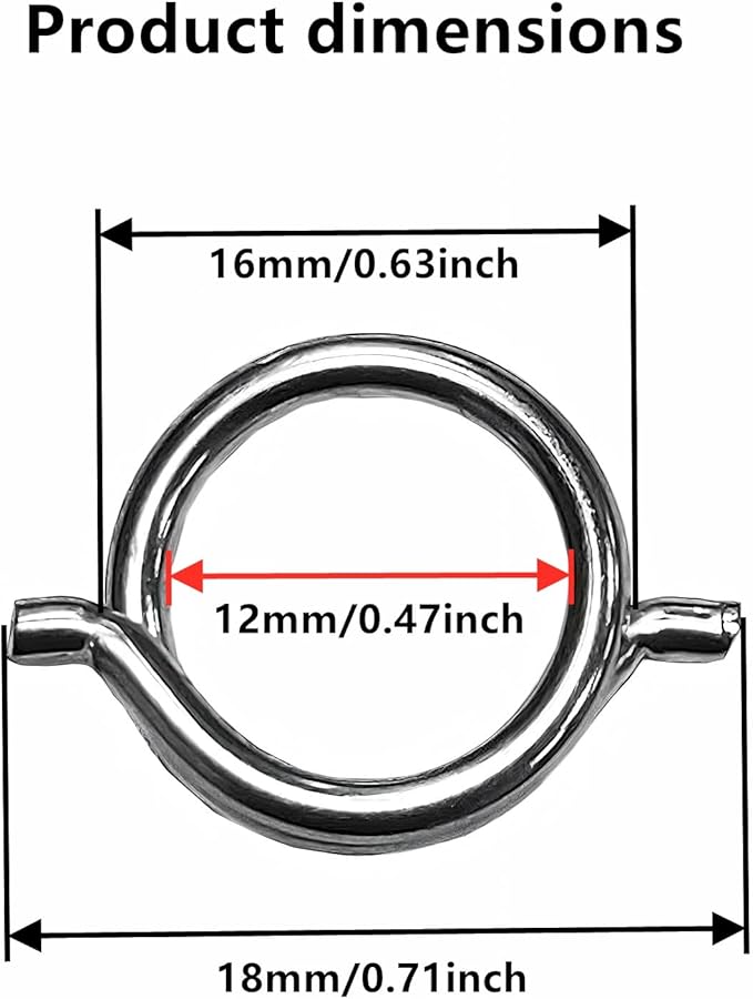 5-Pack Heavy Duty Kitchen Shears Replacement Springs - 1.8mm Wire Diameter, 15mm OD, 12mm ID - Compatible with Poultry Scissors, Meat Shears, Chicken Bone Scissors & Household Appliances