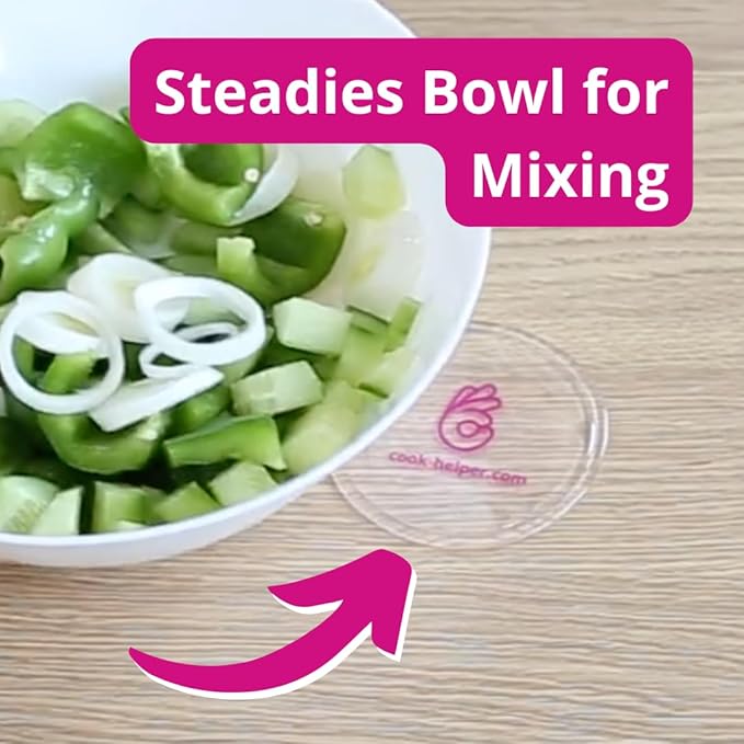 One-Handed Gadget to Secure Any Item, Open Jars & Bottles, Mix Food in A Bowl. Useful Adaptive Equipment for One Hand - Great Gift Idea for Those with Weak or Injured Hands (2 х 4.7")