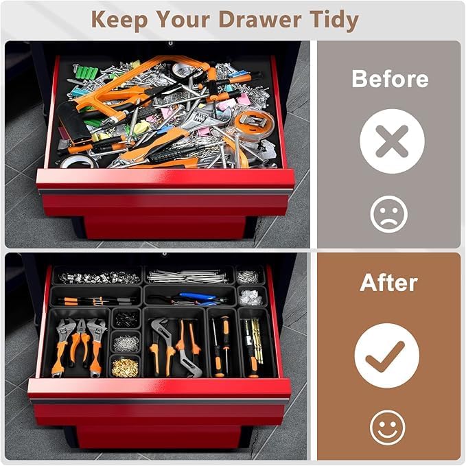 【𝗫𝗫𝗟 𝟱𝗽𝗰𝘀】A-LUGEI Tool Box Organizer Garage Organization and Storage