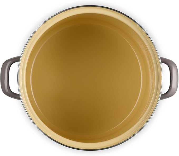 Le Creuset Enamel on Steel Traditional Stockpot, 10 qt., Oyster with Stainless Steel Knob