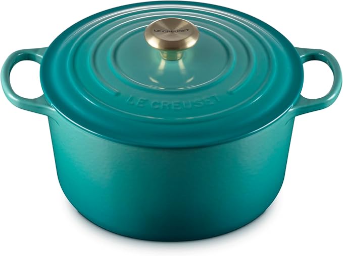 Le Creuset Enameled Cast Iron Signature Deep Round Oven, 6.5 qt., Riviera