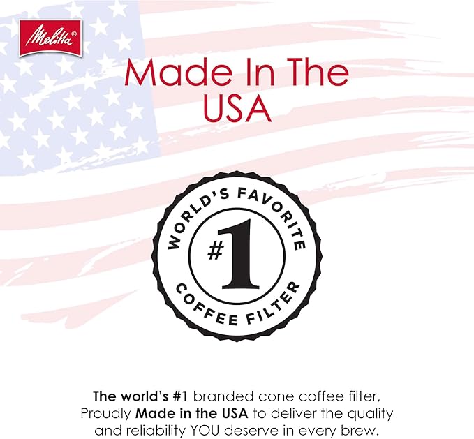 Melitta #4 Cone Coffee Filters, Natural Brown, 100 Count (Pack Of 6), 600 Total Filters - Fits all 8-12 Cup Cone Coffee Makers and Pour-Overs, Compostable, Tear-Resistant
