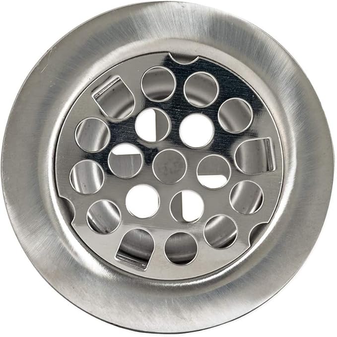 EZ-FLO Stainless Steel Flat Top Duplex Strainer with Flange, 1-7/8 to 2-1/4 Inch Sink Opening, Die Cast Nut, 30043