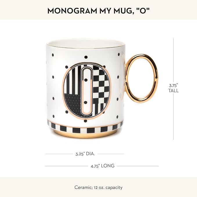 MACKENZIE-CHILDS My Mug, Decorative Ceramic Coffee Mug with Handle, O