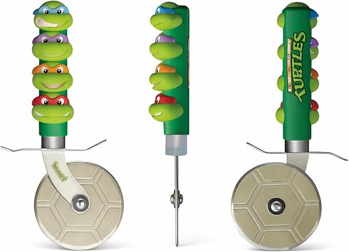 Teenage Mutant Ninja Turtles Pizza Cutter | TMNT Pizza Slicer | TMNT Pizza Wheel Cutter | TMNT Pizza Party Supplies | Officially Licensed