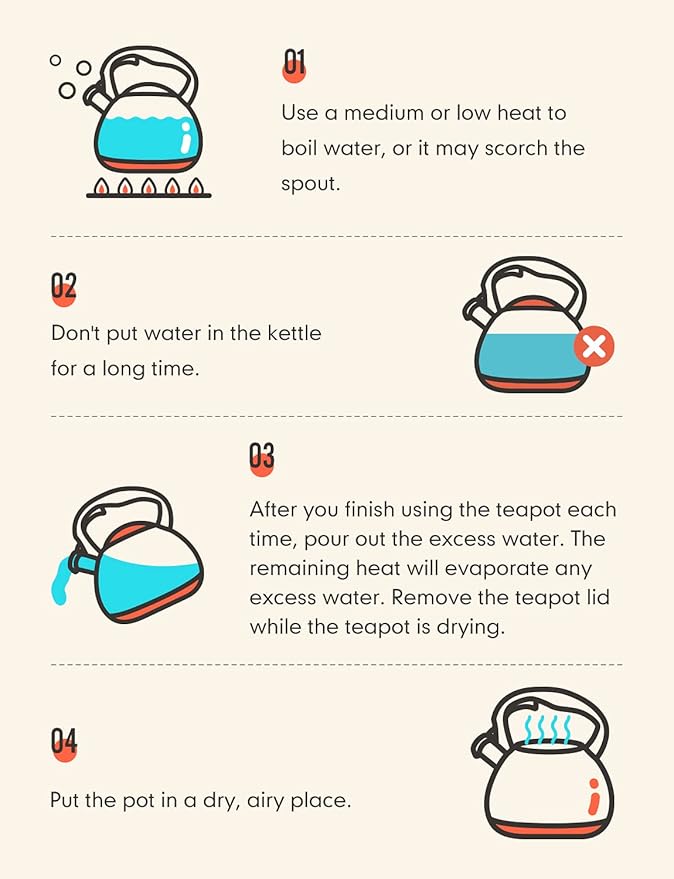 BELANKO 2.7 Quart Tea Kettle for Stovetops - Food Grade Stainless Steel Teapot with Loud Whistle, Cool-Touch Wood Pattern Handle, Rust-Resistant Whistling Kettle - Classic Silver