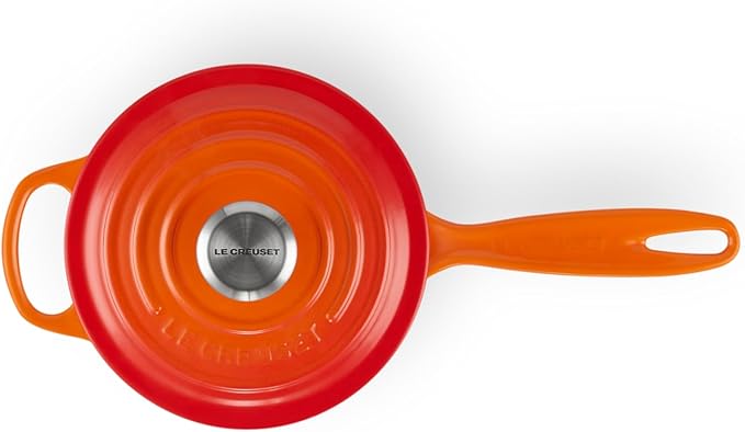 Le Creuset Enameled Cast Iron Signature Saucepan, 1.75 qt., Flame