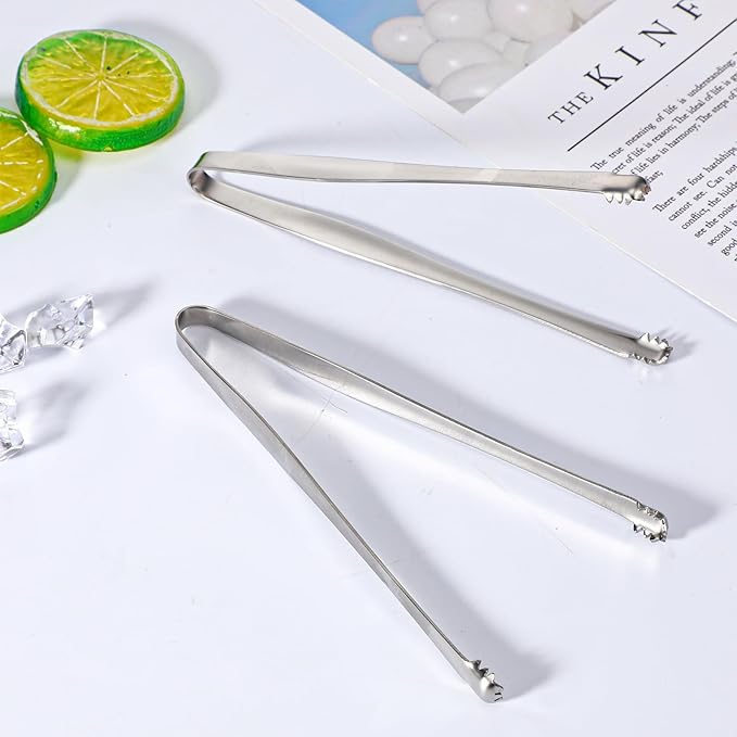 4pcs Egg Chalaza Removal Tongs, Toothed Design Egg Membrane Eggshell Fragment Remover Tong, Stainless Steel Kitchen Tongs Multipurpose Kitchen Tool for Cooking Food Cake Bakers Pastry Chefs