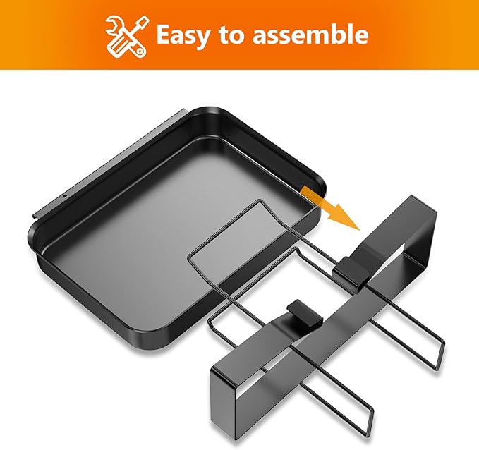 Hisencn 7515 Grill Catch Pan Holder Drip Pan Replacement for Weber Genesis 1000-5500, Genesis Silver/Gold/Platinum, Genesis II Series, Platinum I/II, and Summit, Porcelain Steel Grease Collection