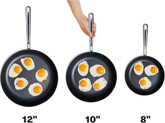 Misen Carbon Nonstick™ Skillet - Ultra-Durable Nitrided Surface - Easy Relase With No Coating to Chip or Peel, PFOA- & Chemical-Free - High-Heat Cooking, Even-Heating, Induction Ready, 8 Inch