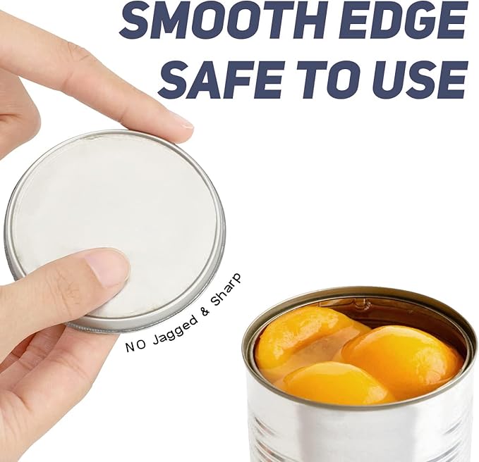 Side Cut Can Opener Smooth Edge, Safety Can Opener with Durable Sharp Blade, Big & Soft Turn Knob & Comfortable Non-Slip Handle, Black