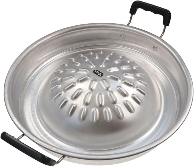 Thai Korean BBQ Grill Pan,Korean Metal Grilling Tray,Stainless Steel Barbecue Grill Topper Camping BBQ Pans Grill Topper Pan Vegetable Pork Beef Meat Tray Pans