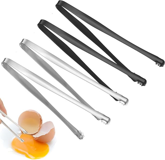 4pcs Egg Chalaza Remover Tongs, Eggs Membrane Removal Tongs, Toothed Design Eggshell Fragment Membrane Remover Tong For Cooking, Baking, Garnishing, and Food Handling