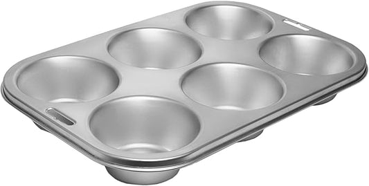 Fox Run Stainless Steel Extra Large Muffin and Cupcake Pan, 6 Cup