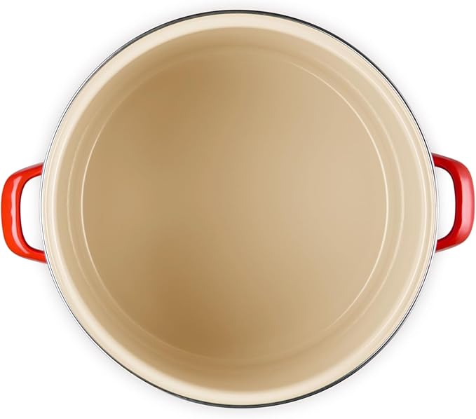 Le Creuset Enamel on Steel Traditional Stockpot, 16 qt., Cerise with Stainless Steel Knob