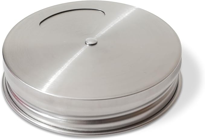Stainless Steel Adjustable Spice Lid for Mason Jar (Regular Mouth, 4 Pack)