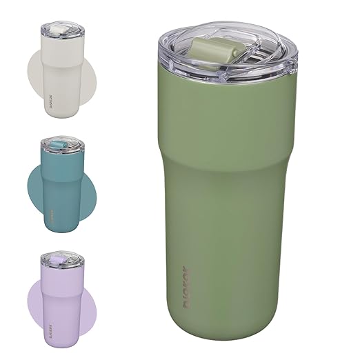 BJPKPK Insulated Tumbler with Lid,24oz Stainless Steel Tumbler,Double Wall Travel Coffee Mug Thermal cup,Keep Drinks Cold and Hot,Forest Green