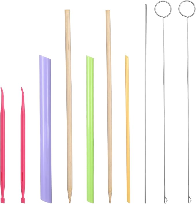 10pcs Quick Turn Fabric Sewing Tools Set, Multifunctional Fabric Tube Turner Sewing Tool,Loop & Tube Turner & Threader for Sew Threading Crafting & DIY Projects Knitting Supplies Accessories