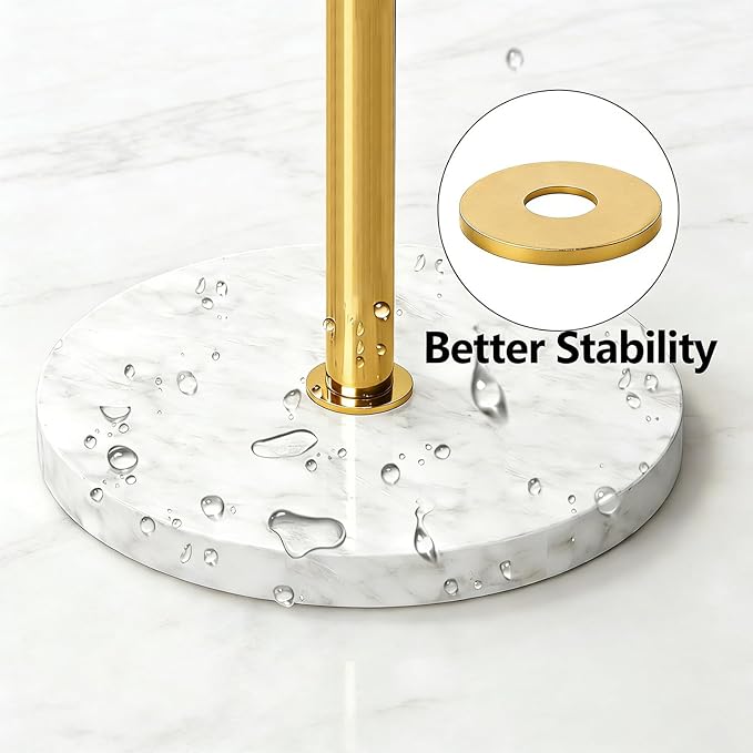 Gold Mug Holder Tree with Marble Base, 8 Hooks Coffee Cups Holder Stand, New Upgrad Stable Removable Mug Rack for Kitchen Cafe