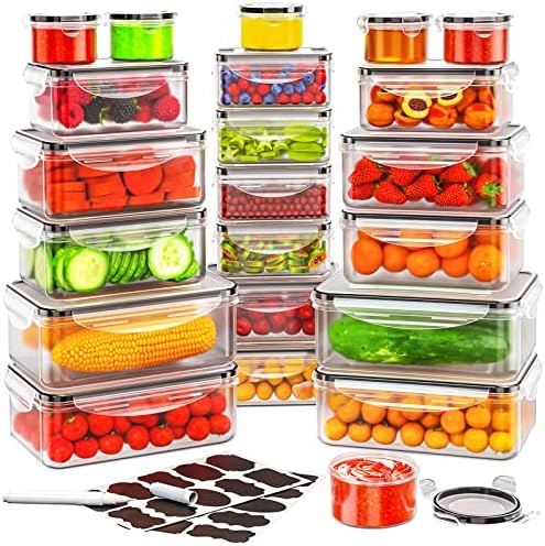 JSCARES 44 PCS Food Storage Container with Lid (22 Lids & 22 Containers)