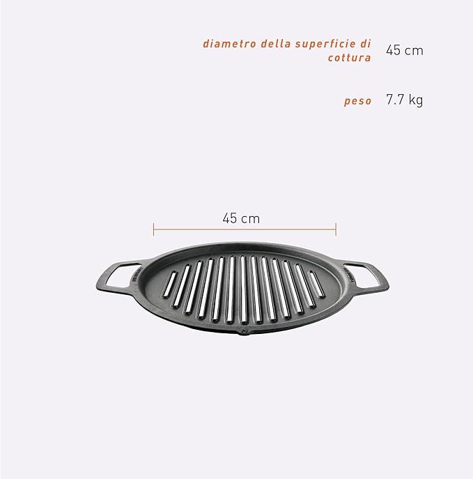 Solo Stove Large Cast Iron Grill Top, Cookware for Bonfire and Yukon fire pit, Fireplace accessory, Cooking surface: 17.75", Weight: 17 lbs