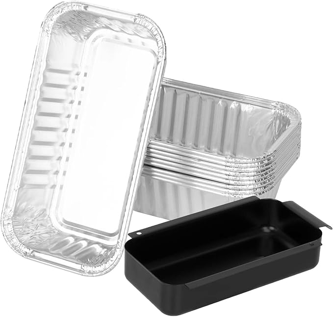 Grease Tray Replacement with 10 PCS Aluminum Drip Pans for CharBroil Performance 463331221 463365021 463448021 TRU Infrared 4-Burner Gas Grill Grease Catcher Pan for CharBroil 9328812P06 G416-0015-W1