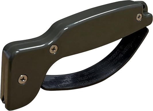 AccuSharp Knife Sharpener, Ergonomic Comfortable Handle, Compact & Easy to Use, Restore and Hone Straight & Serrated Knives, OD Green