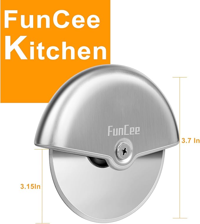 Premium Pizza Cutter Wheel with Sharp Blade For Cutting Through Pizzas, Crusts, Pies and More, Stainless Steel Knife with Ergonomic and Comfort Grip, Dishwasher Safe
