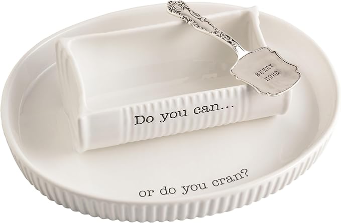 Mud Pie Canned Cranberry and Cranberry Sauce Serving Dish Set