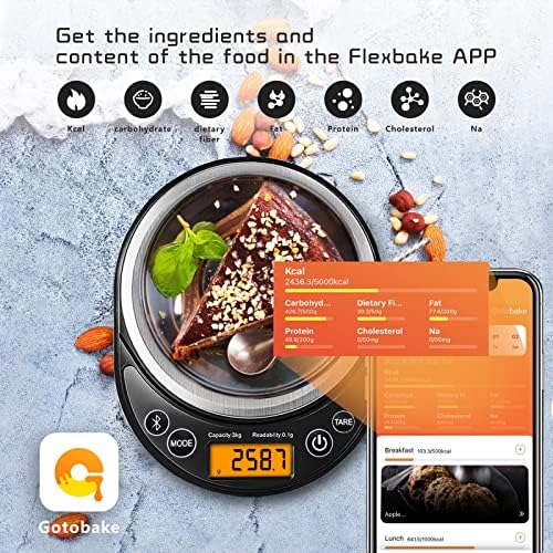 UNIWEIGH Smart Digital Food Scale Grams and Ounces Kitchen Scale 0.1g/3kg