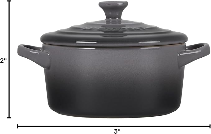 Le Creuset Stoneware Mini Round Cocotte, 8 oz., Oyster