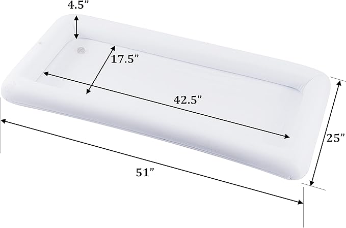 Zcaukya 4 Packs Inflatable Serving Bar, Ice Serving Buffet Salad Cooler, Salad Serving Trays Sets for Summer Swimming Pool Parties, Family Gatherings & More