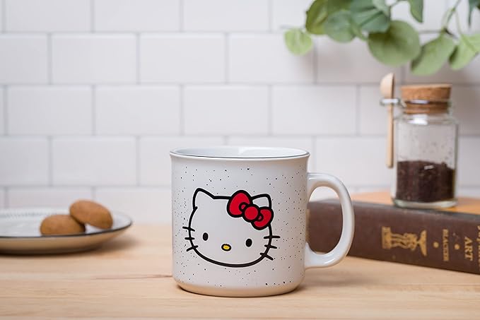 Silver Buffalo Sanrio Hello Kitty Ceramic Camper Mug, 20 Ounces