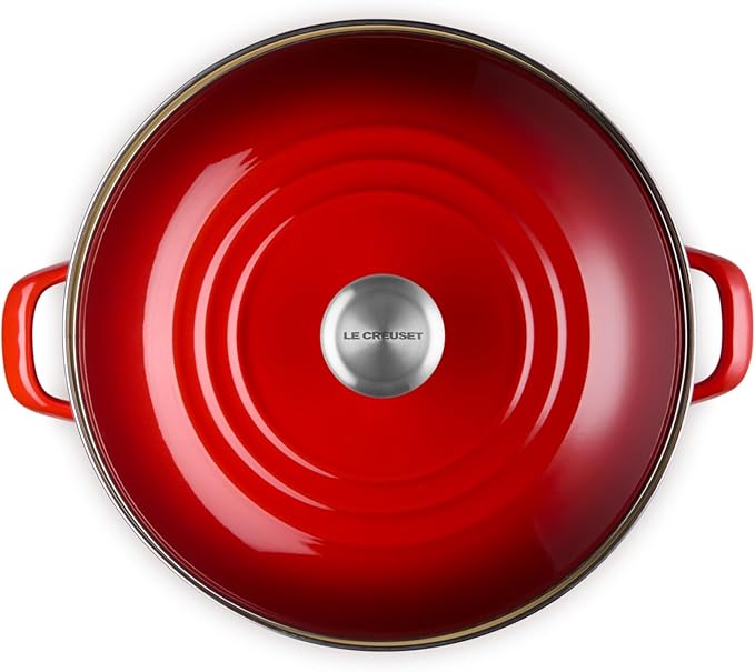 Le Creuset Enamel on Steel Traditional Stockpot, 16 qt., Cerise with Stainless Steel Knob