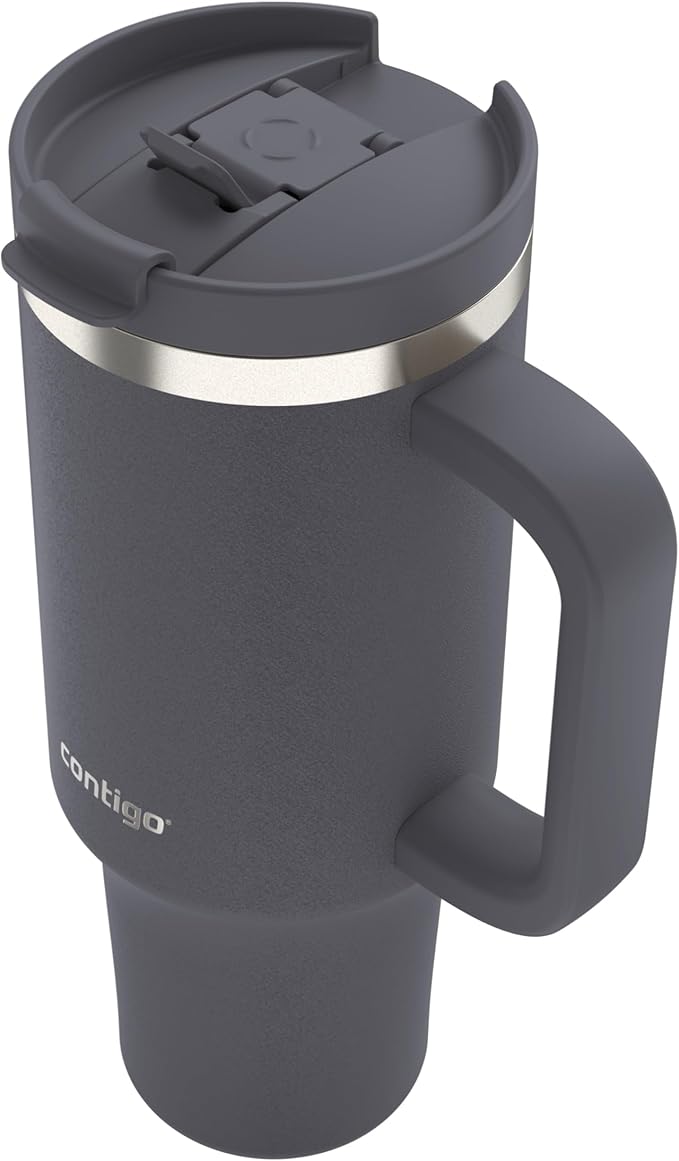 Contigo Streeterville 40oz Tumbler, Stainless Steel Vacuum Insulated, Leak-Proof, Cold for 29 Hours, Darkstone