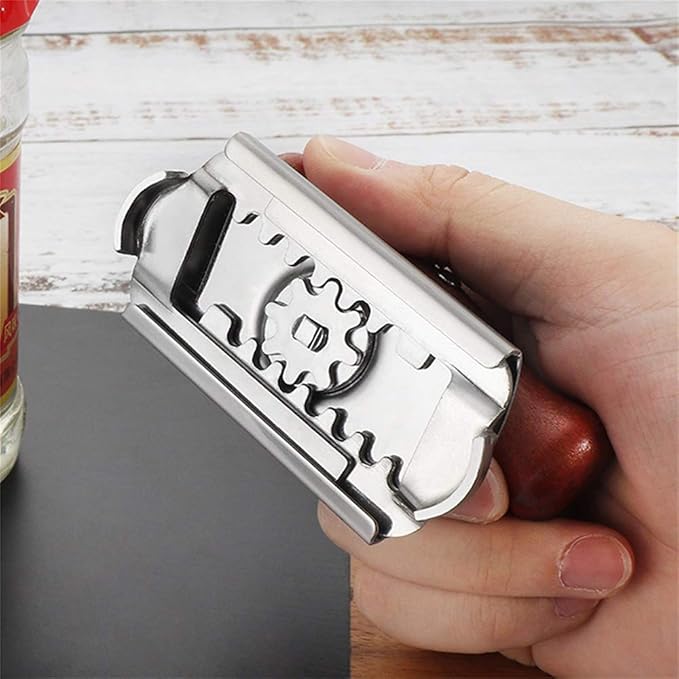 Jar Opener Stainless Steel Adjustable Tool for 1-4 inches Bottle Can Lids, Fit Seniors, Arthritis, Women, Chilren, Weak Hands