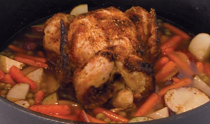 8 Qt. Seasoned Cast Iron Dutch Oven with Feet and Coal Lid,Black