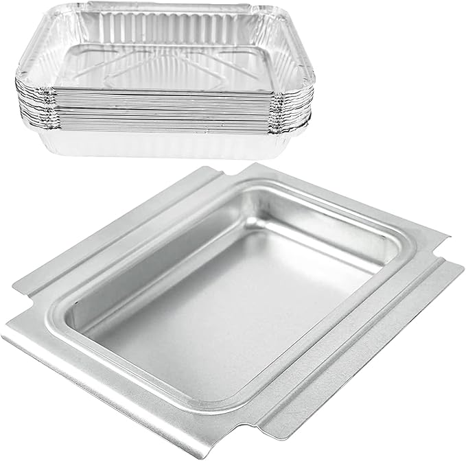 Hisencn 80346 Catch Pan Holder for Weber Q100 Q1000 Q120 Q1200 Q140 Series Gas Grill, Collection Pan with 15 Pack Aluminum Foil Drip Pan Grease Tray Liner Replacement for Weber Part 41887