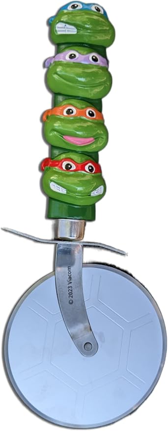 Teenage Mutant Ninja Turtles Pizza Cutter | TMNT Pizza Slicer | TMNT Pizza Wheel Cutter | TMNT Pizza Party Supplies | Officially Licensed