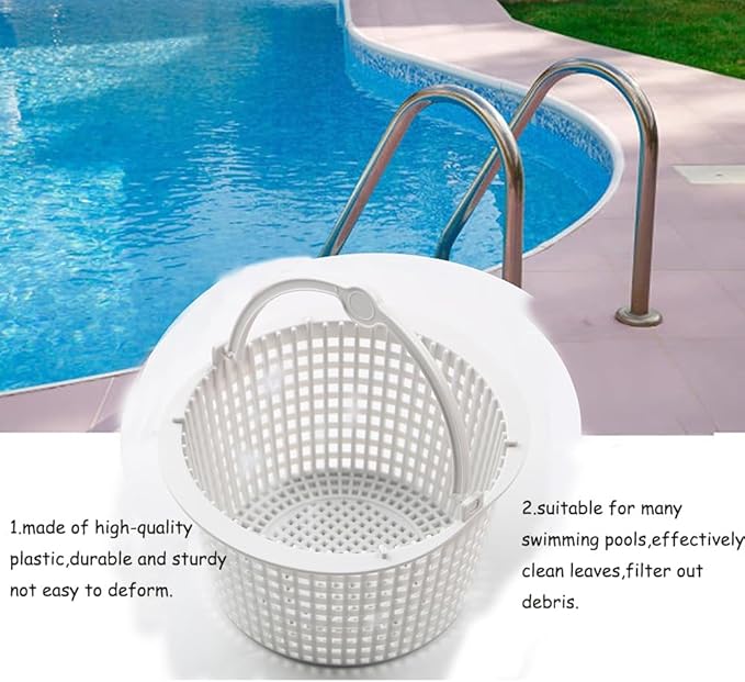 SPX1091C Skimmer Basket Compatible with Hayward Automatic Skimmers SP1091lx,SP1091wm,Above Ground Pool Skimmer Basket with Handle