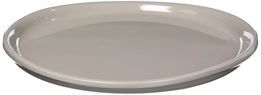 Carlisle FoodService Products Stadia Reusable Plastic Plate Appetizer Plate for Home and Restaurant, Melamine, 7.25 Inches, Greige