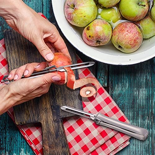 Mudder 5 Pcs Potato Peeler Vegetable Stainless Steel Rotary Peeling Tools