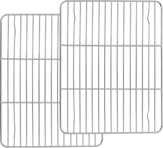 Stainless Steel Cooling Racks Set of 2, Homikit 11.6”*9.1” Heavy Duty Wire Baking Rack for Cooking Roasting Grilling Bacon Cake Cookies, Non Toxic & Rust Free