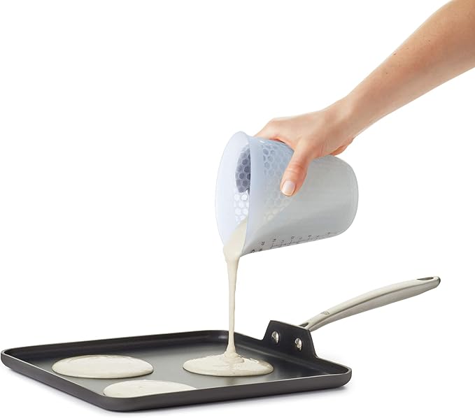 OXO Good Grips 2-Cup Squeeze & Pour Silicone Measuring Cup with Stay-Cool Pattern