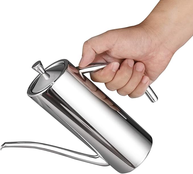 IMEEA Olive Oil Dispenser SUS304 Stainless Steel Cooking Kitchen No Drip Oil Can Vinegar Container, 24oz/700ml