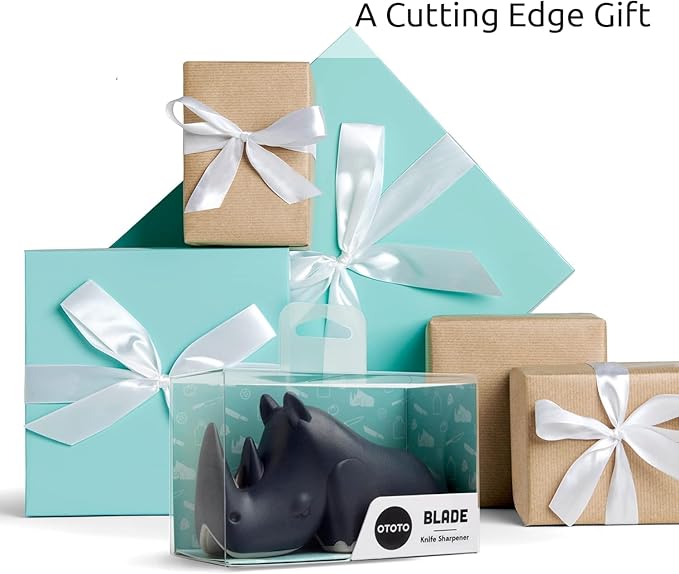OTOTO Blade Knife Sharpener - Keep Knife Sharper with the Best Knife Sharpener - Fun Kitchen Gadgets BPA-free & Dishwasher-Safe Kitchen Knife Sharpener - Compact