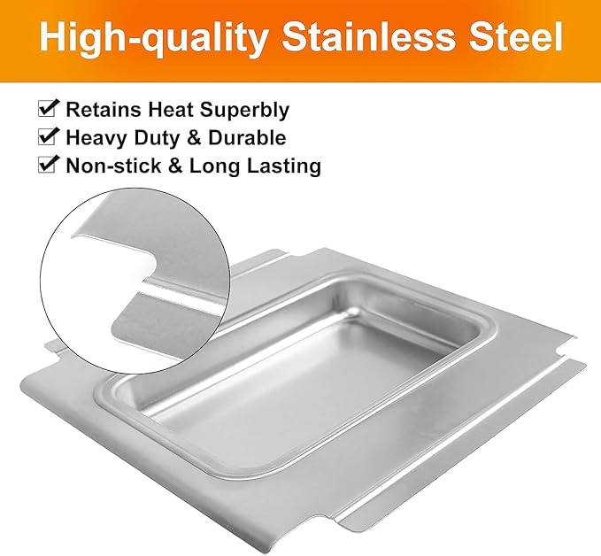 Hisencn 80580 Catch Pan Holder for Weber Q200 and Q300 Series Gas Grill, Drip Tray for Weber Q200 Q300 Q220 Q240 Q2000 Q2200 Q320 Collection Pan with 15 Pack Aluminum Foil Liner Replace Part for 41877