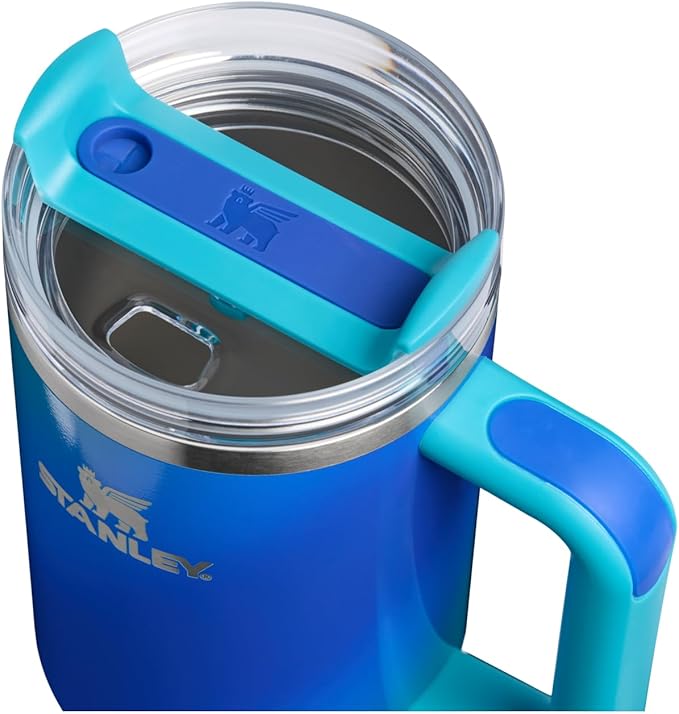 STANLEY Quencher H2.0 Tumbler with Handle and Straw 40 oz | Flowstate 3-Position Lid | Cup Holder Compatible for Travel | Insulated Stainless Steel Cup | BPA-Free | Sea Glass Aura