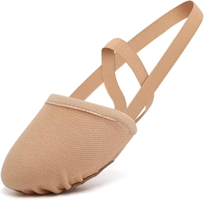 HROYL Women Half Sole Dance Shoes Turners Ballet Shoes Lyrical Dance Shoes