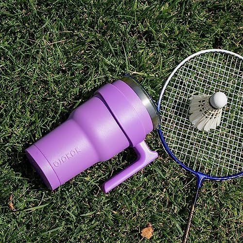 BJPKPK 20 oz Tumbler with Handle & Straw, Insulated Stainless Steel Mug